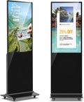 JIYANG 43 Inch Indoor Digital Signage Display Floor Standing Digital Kiosks LCD Totem Monitor with WiFi HDMI/USB Input Auto Media Player Android System,Store Displays Screens