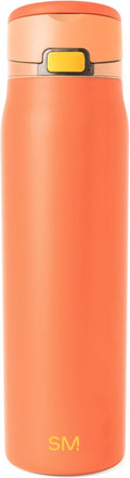 Simple Modern Mesa Loop Water Bottle with Covered Straw and Handle | 30oz Cup Holder Friendly Insulated Stainless Steel Bottles for Travel, Sports and School | Citrus