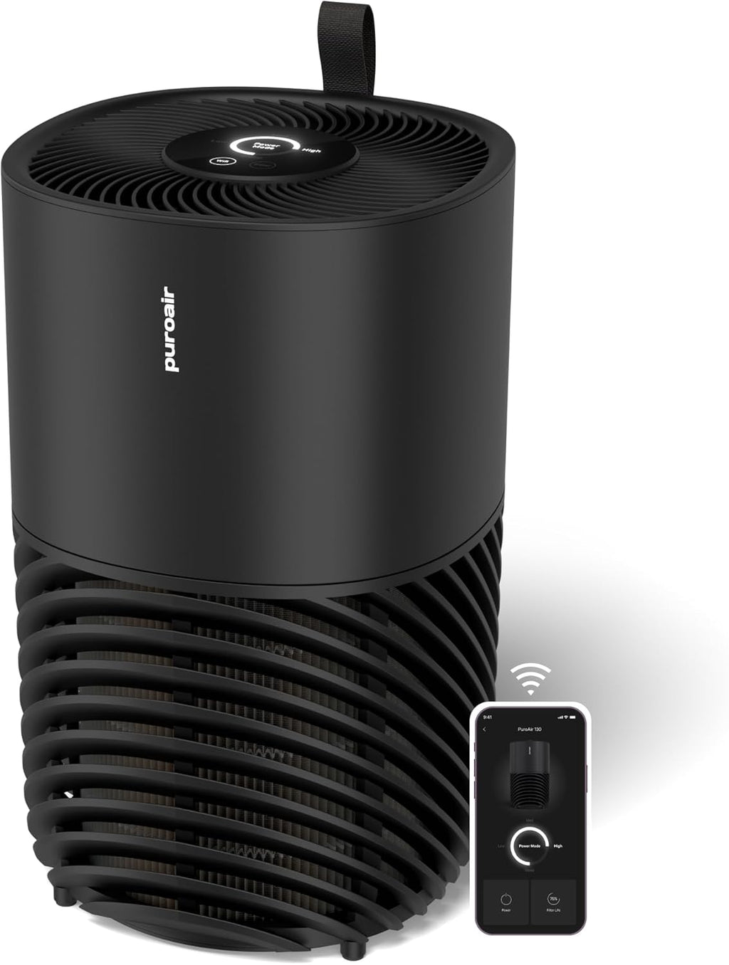 PuroAir 130b Smart Air Purifier for Home Pets - Covers Up To 600 Sq Ft - Filters Up To 99.9% of Pollutants, Smoke, Pollen, Dust - Quiet Air Filter - Air Purifiers for Bedroom