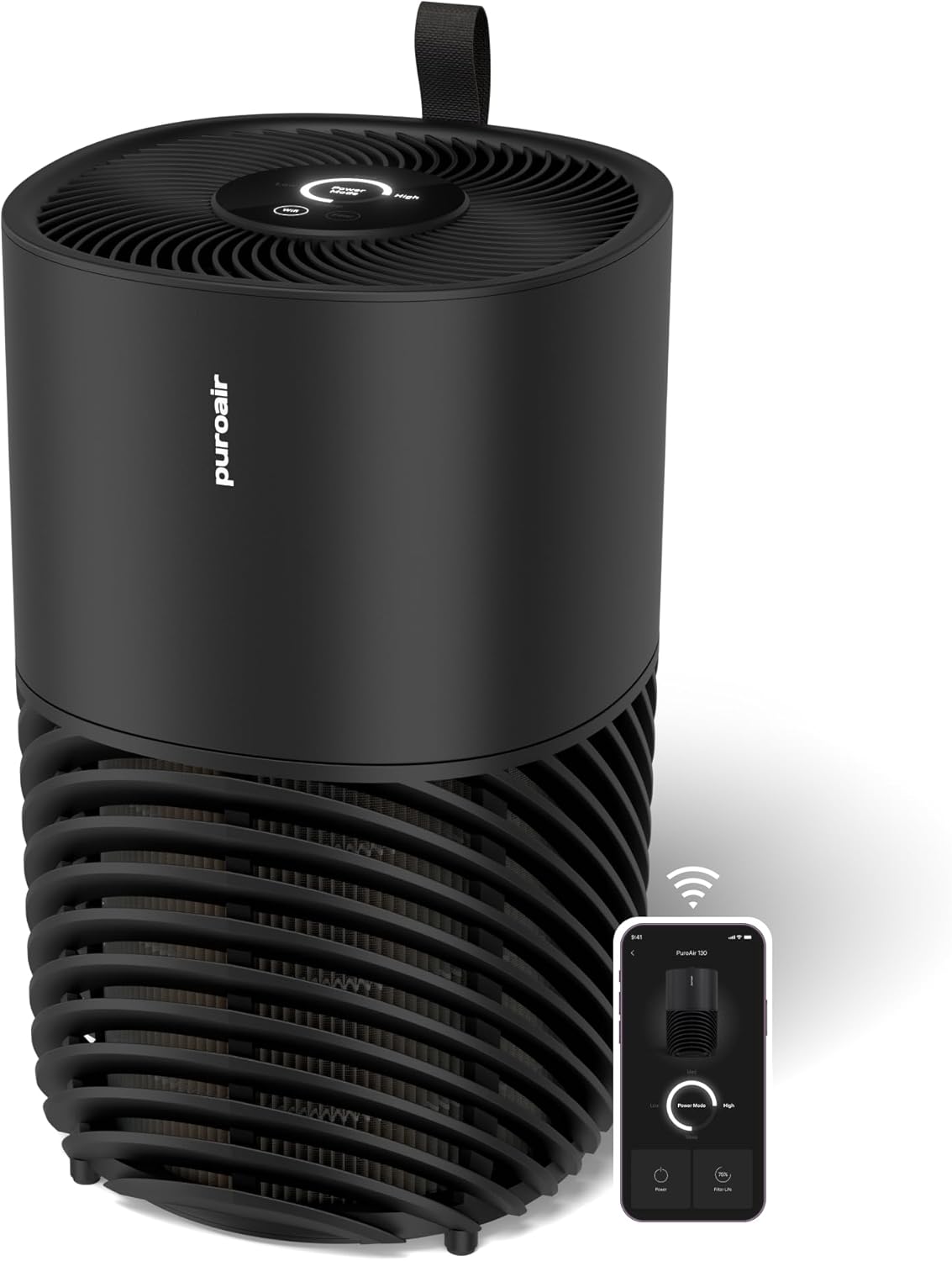 PuroAir 130b Smart Air Purifier for Home Pets - Covers Up To 600 Sq Ft - Filters Up To 99.9% of Pollutants, Smoke, Pollen, Dust - Quiet Air Filter - Air Purifiers for Bedroom