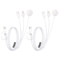 Travel Essentials,3 in 2 USB C Cable for Apple Watch Charger ，Multi Charging Cable Cord,Vacation Camping RV Essentials,Portable Designed for iWatch Series 11-2/Ultra/SE &iPhone 17-12-4FT(2Pack 4FT)