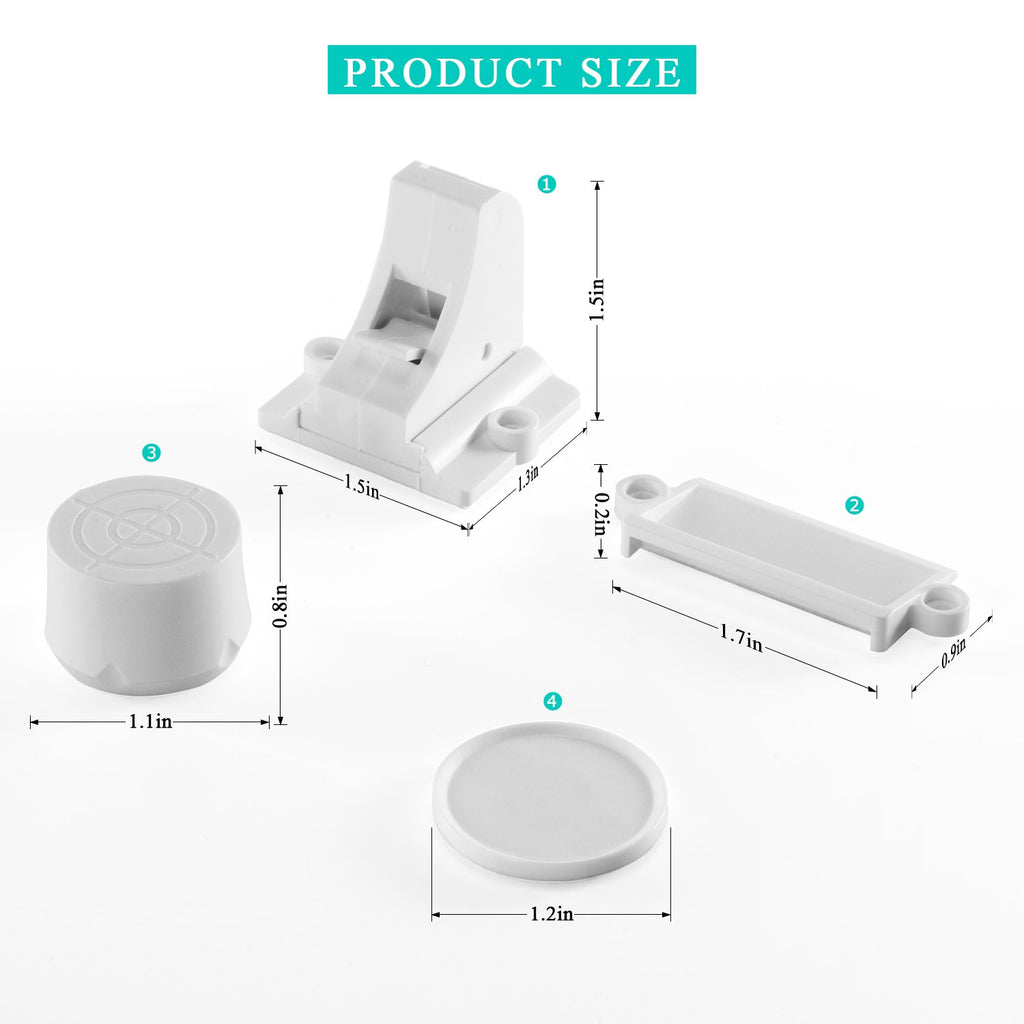 Vmaisi Magnetic Cabinet Locks for Babies (Stardand, Unit Count 4)