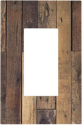 Cool Brown Wood Style Vintage Rustic Print Decorative Outlet Covers 1 Gang Single Rocker Light Switch Cover Plate Wall Plates GFCI Faceplate for Farmhouse Home Decor