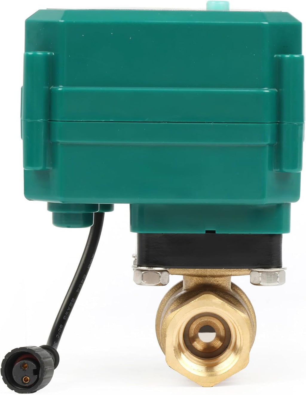 U.S. Solid 1/2" Smart Motorized Ball Valve - Brass Remote App Mobile-control Electrical Ball Valve with Manual Switch, Plug Connection