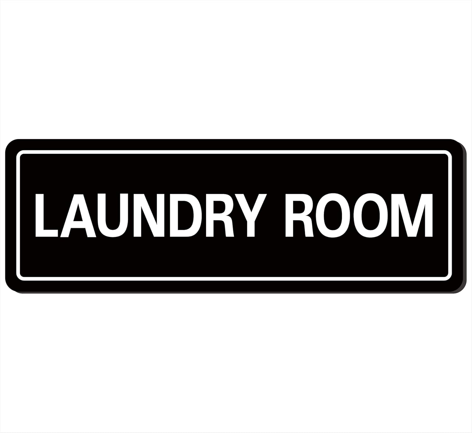 Laundry Room Sign, Premium Durable Acrylic Material, Super Strong Adhesive, Quick Installation, Suitable for Your Home and Business (9 × 3 Inches, Black)