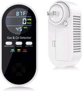 5-in-1 Upgraded Plug in Carbon Monoxide Detector and Natural Gas Detector, KH Alert Portable Carbon Monoxide Detector & Gas Leak Detector with 9V Battery Backup, CO Detector with ℉ & Humidity for Home