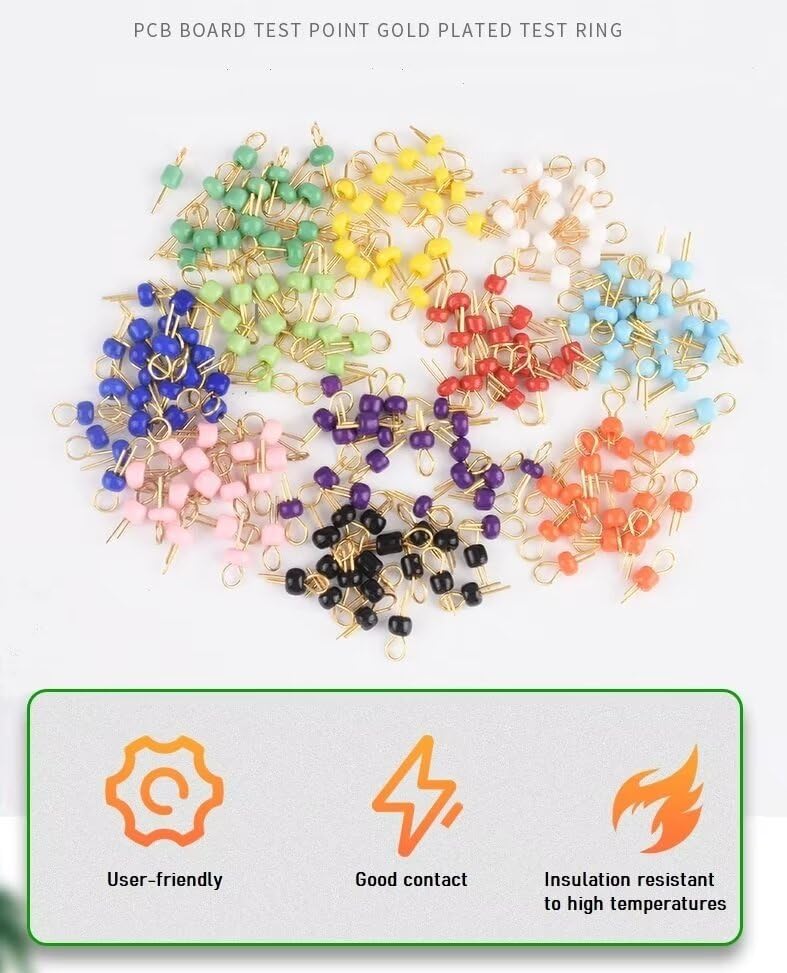 Pink PCB Gold-Plated Ceramic Test Points 1000 PCS for Circuit Board Testing