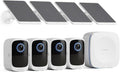 4K Security Cameras Wireless Outdoor/Indoor, Battery Cameras for Home Security, No Monthly Fees, 32G Local Storage, Advanced AI, 5W Solar Panels, Color Night Vision, 2-Way Audio, 2.4Ghz WiFi