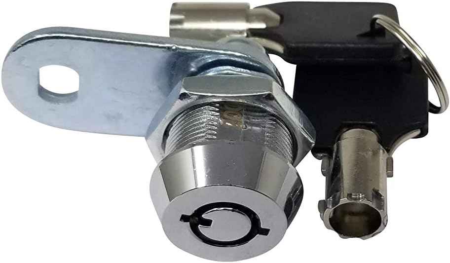 Admiral Locks Tubular Cam Lock, Keyed Alike Removable Key RV Compartment Storage Lock Cabinet Locks (Chrome Pack of 5, 5/8" 180°)