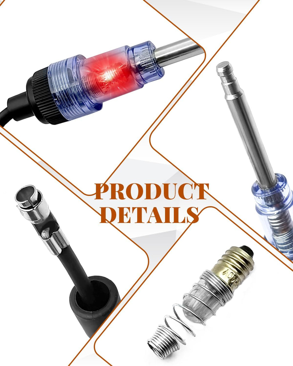 Inline Spark Plug Tester, Plug-in Engine Ignition Tester Armature Diagnostic Tool, Small & Big Internal/External Engines Accessories for Automotive, Car, Lawn Mower, Motorcycle