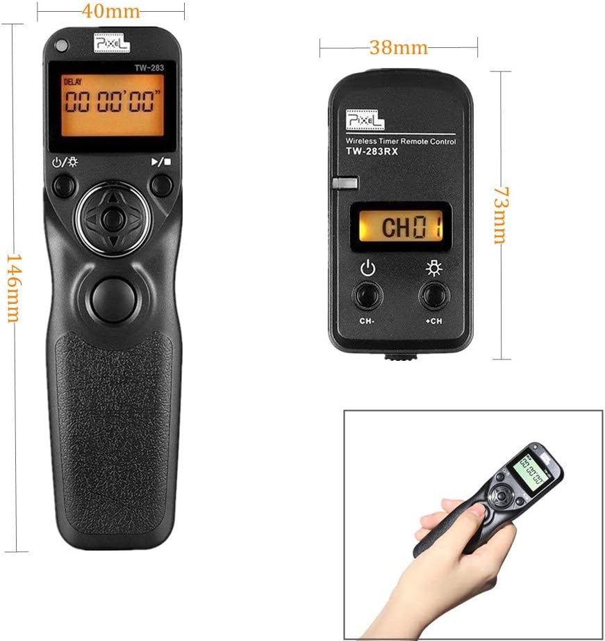 Pixel Remote Timer TW283-L1 Timer Shutter Release Remote Release for Panasonic S5 S1 G95 G91 G90 G9 G10 G70 GH3 GH4 GH5 GH6 GX7 G85 G81 FZ50K FZ100 FZ200 FZ1000 FZ10002 FZ2500 FZ2000 FZ330 FZ30 GX7