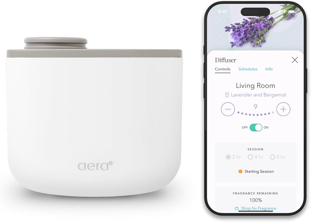 Aera Mini Home Fragrance Diffuser Plug-in: Smart Home App Aroma Control, Essential Oil & Aromatherapy, Hypoallergenic Scent Technology, Safe for Family & Pets, White (Scent Capsules Sold Separately)