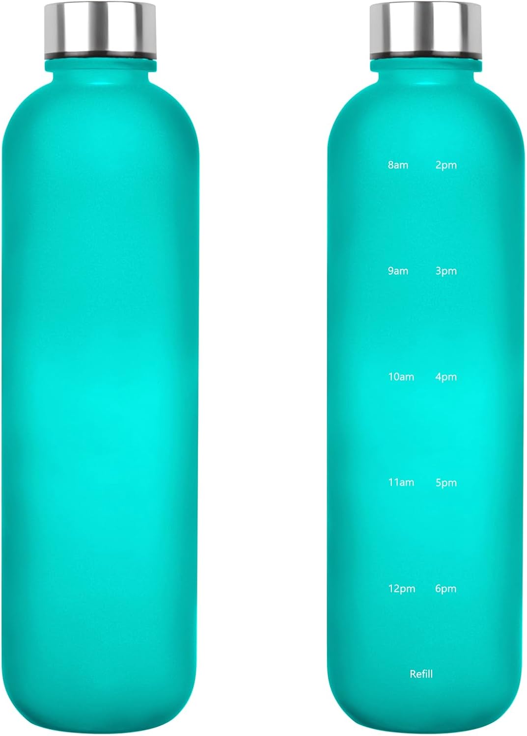 1L（33 oz） daily tracking schedule time hours reminder motivational day goals hydration capacity measured marker tracker plastic wide mouth measurements water bottle