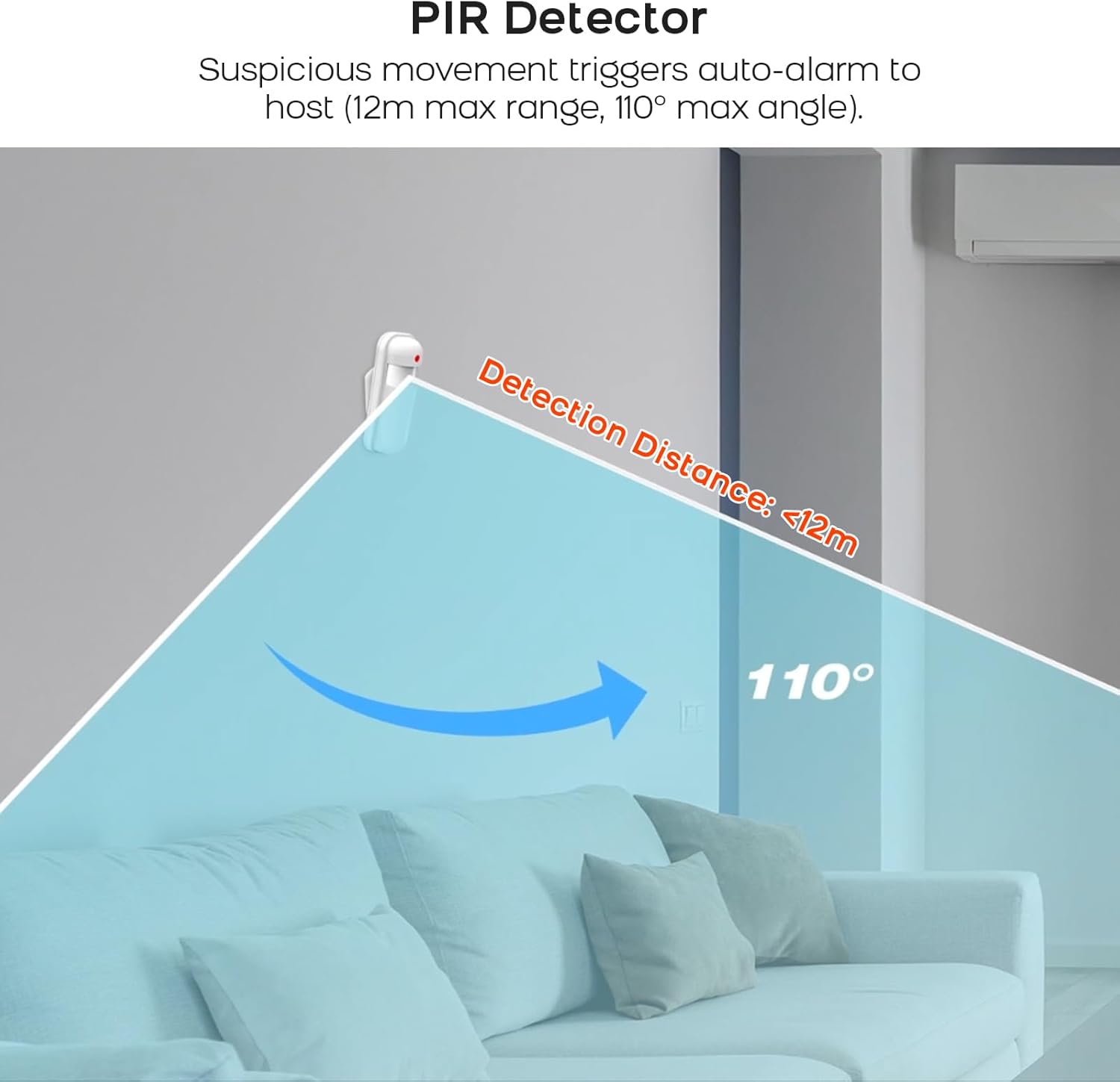 Security Systems for House 12Pcs WiFi+GSM/4G DIY Kit,Door/Window Home Alarm System Tuya APP Real-Time Alert,Remote ControlMotion Detectors for Home,Apartment,Kids Safety NO Monthly Fees