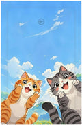 Light Switch Cover Plate Orange Gray Cute Cat Sky Cloud Cat S Paw 1 Gang No Device Blank Electrical Wall Plates Faceplate Decorative Switch Plate For Kids Room Nursery Decor