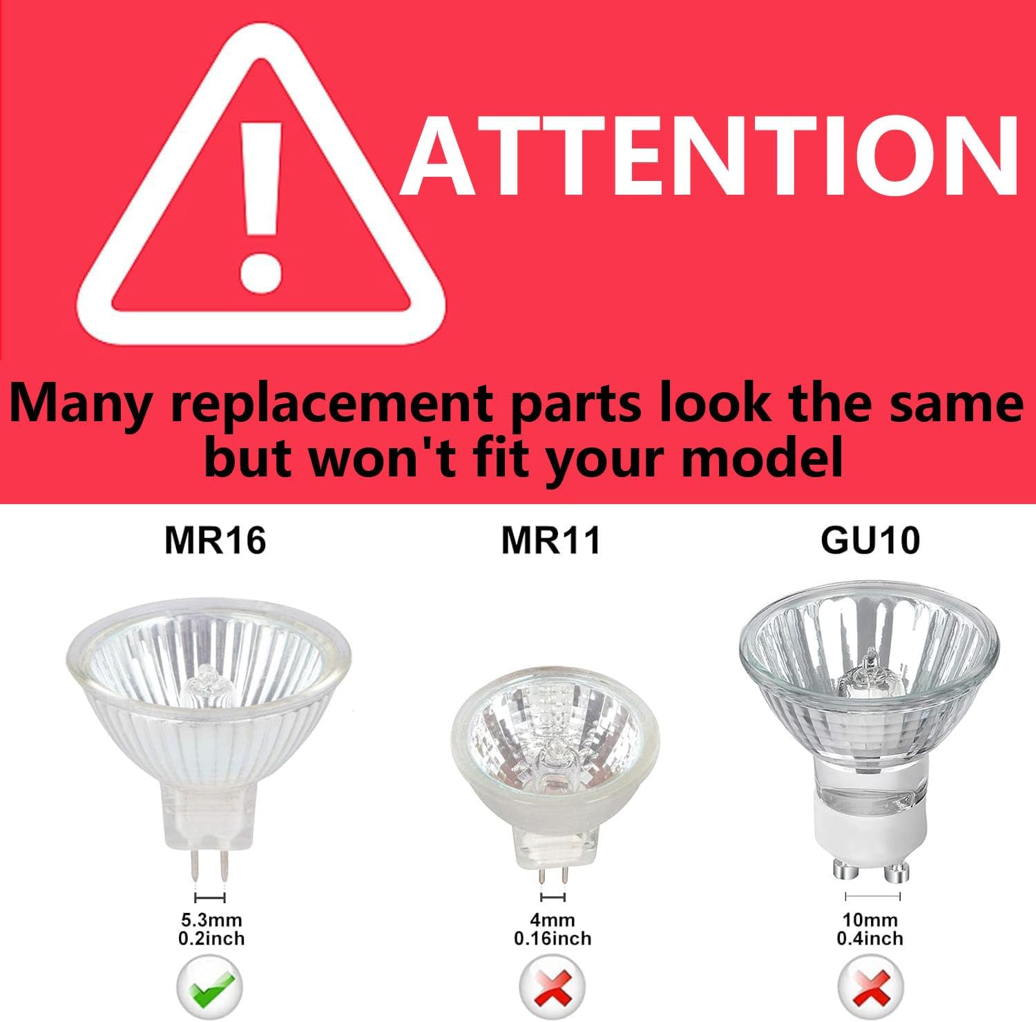 5W MR16 LED Landscape Light Bulbs, Low Voltage 12V 50W Halogen Replacement for Outdoor Landscape Spotlight and Indoor Track Light, GU5.3 Bi-Pin Base, Warm White 2700K, Non-Dimmable (Pack of 10)