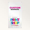 Staples Custom Scrim Vinyl Banner - 24W" x 72L" Quote Banner with 4 Grommets - Durable Outdoor Sign for Events, Promotions, and Business Advertising (Dark)
