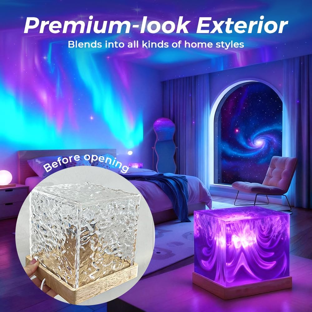 Northern Lights Projector with Remote, 18-Color Aurora Night Light for Bedroom, Galaxy Projector for Teens, Christmas Gift for Boys & Girls (with Bluetooth Speaker)