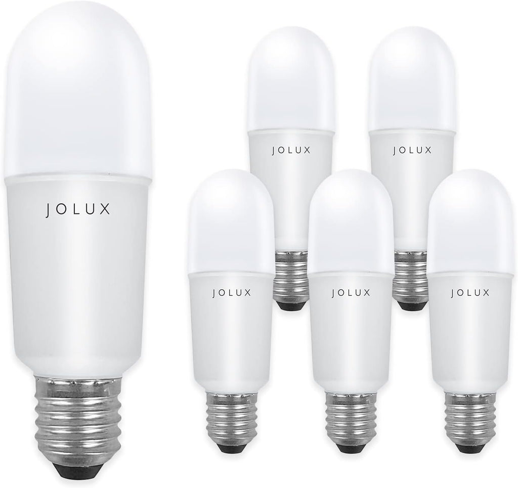 Jolux led Stick Lights for Enclosed Fixture,Led bulbs100 Watt Equivalent,6500K True White,1500 LM,E26 Medium Screw Base,High Lumen Light Bulb,Non-Dimmable, 6 Count (Pack of 1)………