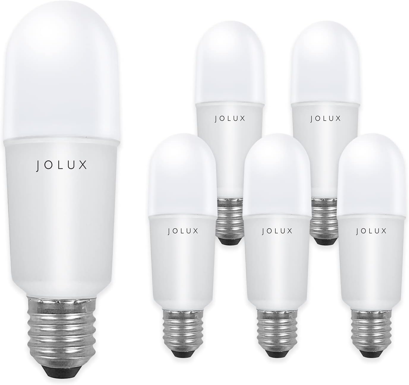 Jolux led Stick Lights for Enclosed Fixture,Led bulbs100 Watt Equivalent,6500K True White,1500 LM,E26 Medium Screw Base,High Lumen Light Bulb,Non-Dimmable, 6 Count (Pack of 1)………