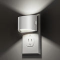 L LOHAS LED Night Lights Plug into Wall, Dimmable Night Light with 3 Level Brightness, 5000K Daylight White, 2 Pack, White Housing