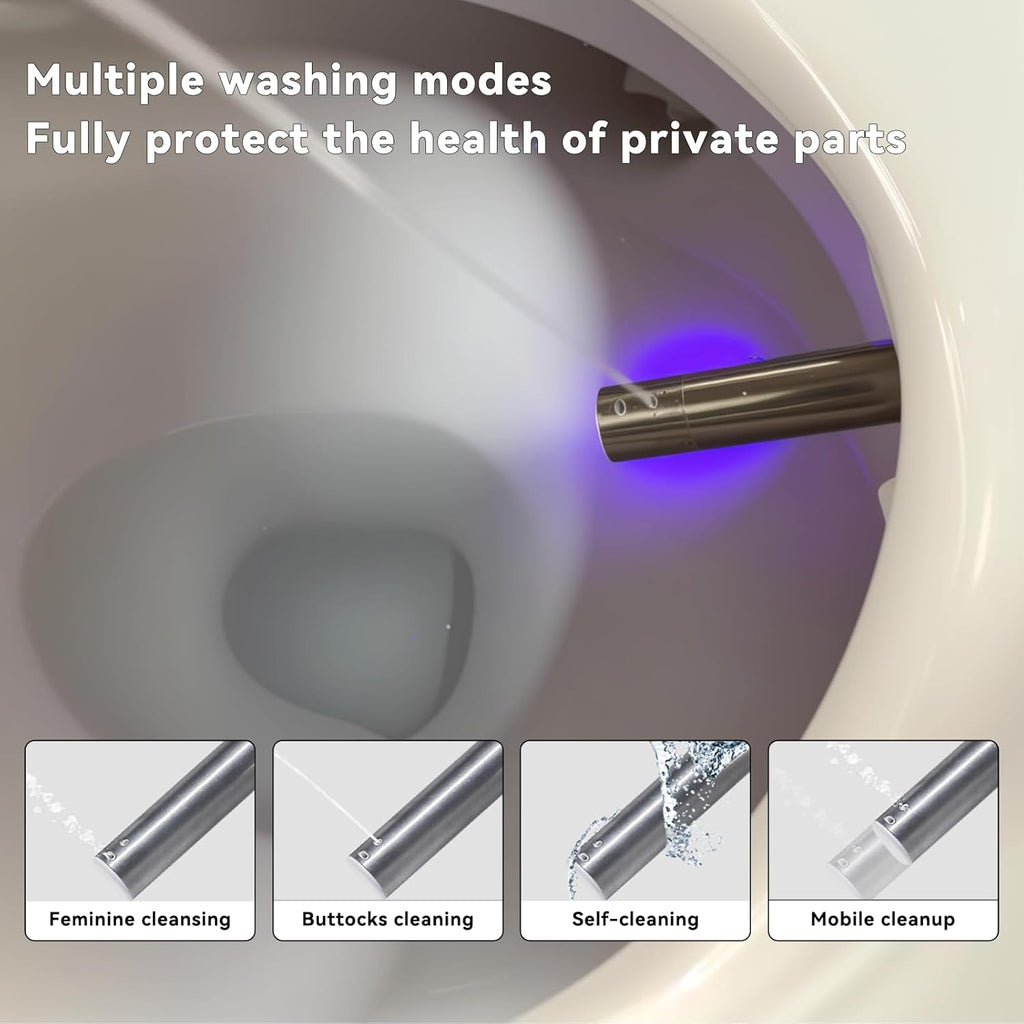 Smart Toilet with Built-in Bidet, Tankless Toilets for Bathroom, Instant Warm Water Sprayer and Dryer, Heated Seat toilet with LED Display