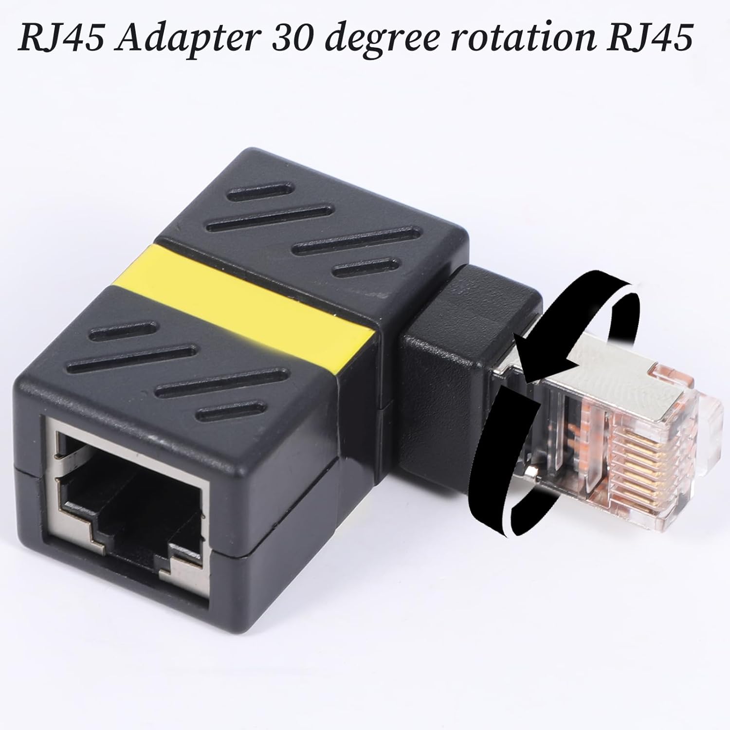 2 Pcs Cat6 Ethernet Extenders Cat5 Cat6 Extension Adapter 360 Degree Rotation Ethernet Adapter Right Angle Network Cat5 Extender Adapters LAN RJ45 Male to Female Connector (RJ45 RightAngle)