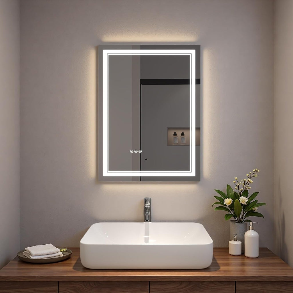 LED Bathroom Mirror with Lights, Wall Mirrors