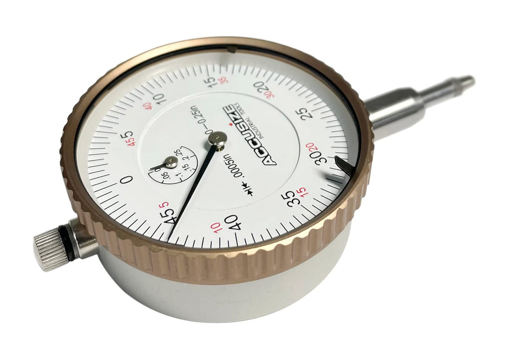 Accusize Industrial Tools Agd2 Style 0-1/4'' by 0.0005'' Dial Indicator with Lug Back, P900-S098