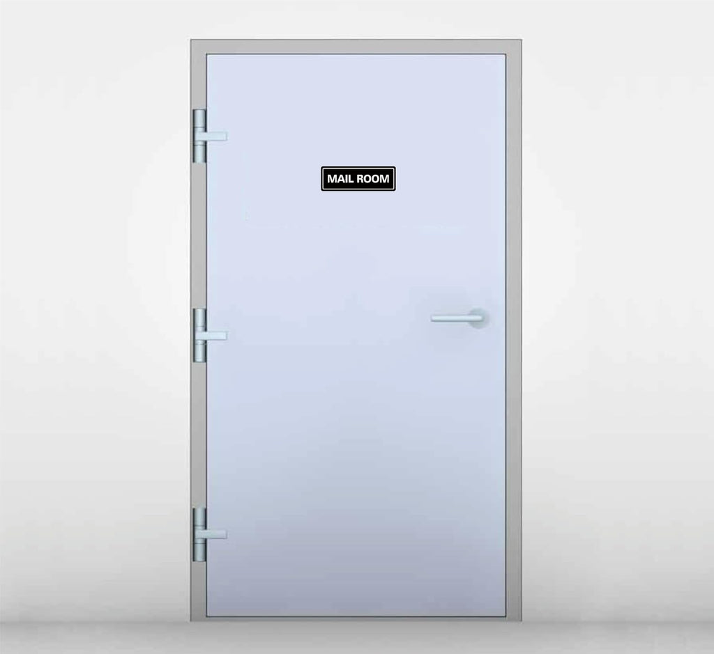 Mail Room Sign – Premium Frosted Acrylic Material, Strong Self-Adhesive, Quick Installation, Suitable For Your Office, Hotel, Bar, Restaurant And Home(9 × 3 Inches, Black)