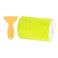 PATIKIL 4 Inch x 33 ft Reflective Tape, 1 Roll Waterproof Self Adhesive High Visibility Caution Warning Safety Tape Reflector with Scraper for Trucks Trailers Cars, Bright Yellow