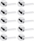 Kwikset Halifax Entry Door Handle with Lock and Key, Secure Keyed Reversible Lever Exterior, for Front Entrance and Bedrooms, Polished Chrome, 10 Pack, Pick Resistant SmartKey Rekey Security