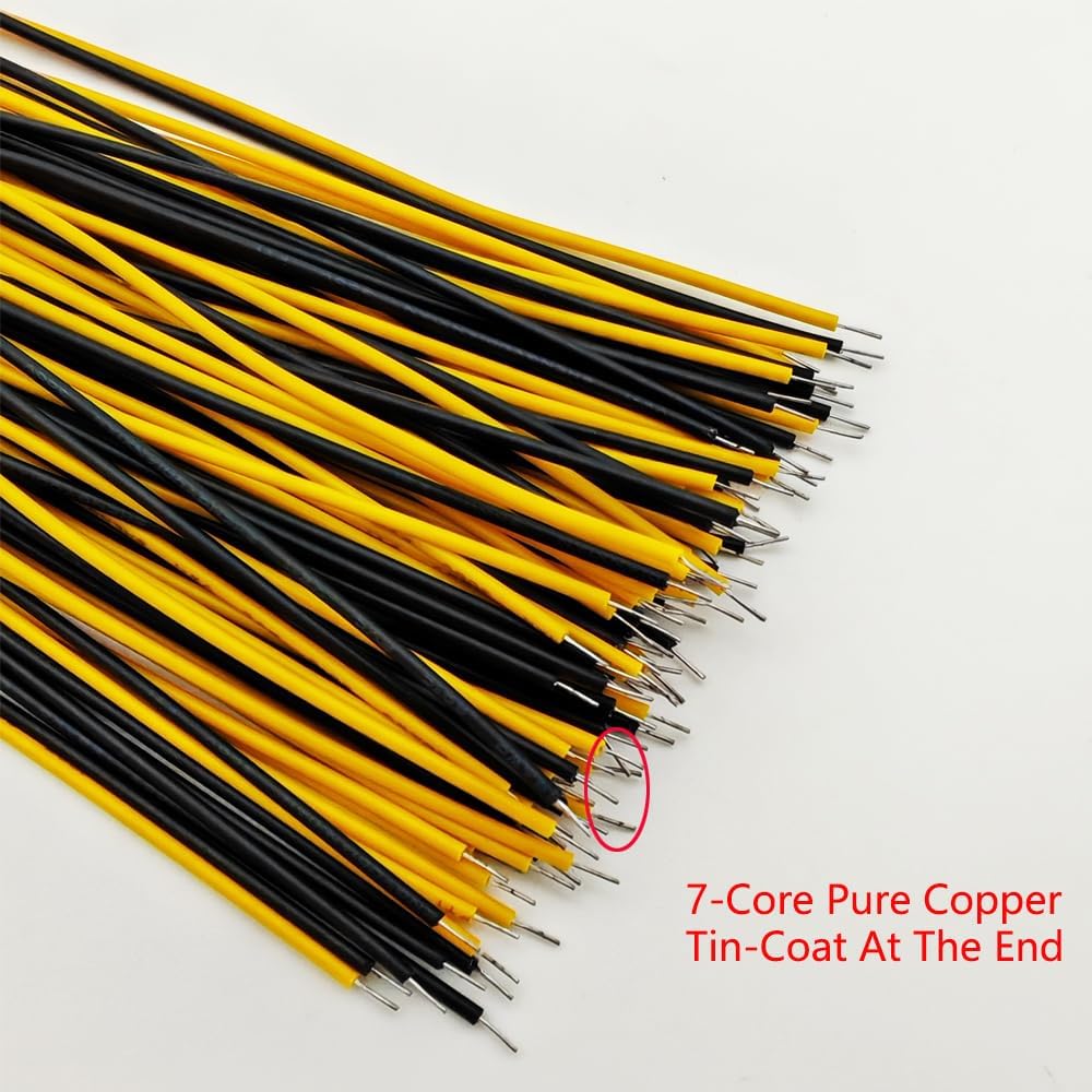 50pcs 110VAC 5mm Yellow LED Lights Emitting Diodes, Prewired 7.9 Inch V LED Light Diffused Colored Lens Small LED
