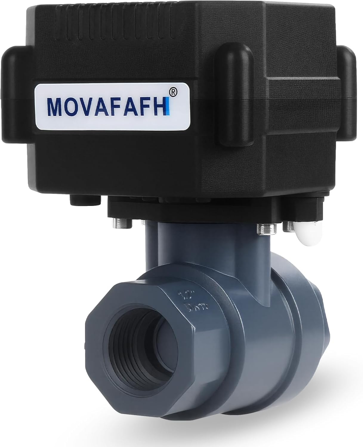 1/2" UPVC Motorized Ball Valve - 2 Wire Auto Return Electric Water Valve with Full Port, 9-24V AC/DC Automatic Ball Valve