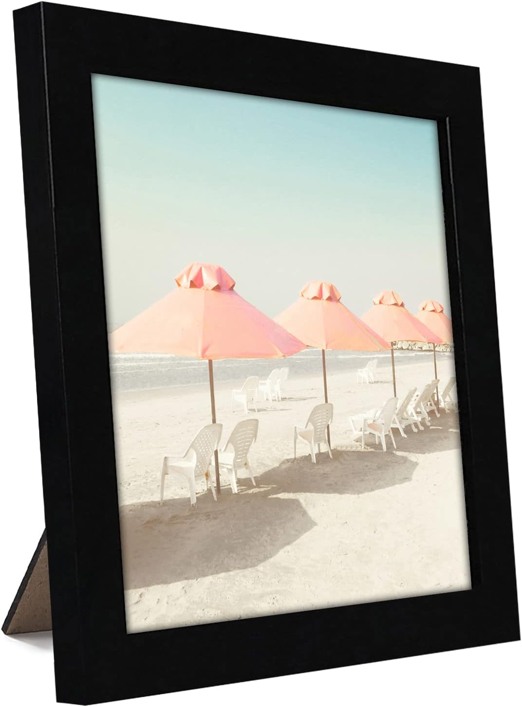 Americanflat 7x7 Picture Frame with Shatter-Resistant Glass - Signature Collection - Gallery Style Frames Made of Engineered Wood - Square Frame for Tabletop and Wall Display - Black