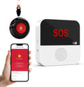 WiFi Smart Wireless Caregiver Pager Call Button Emergency Alert System Life Alert Button for Elderly Patient Seniors Disabled 1 SOS Panic Button 1 Receiver(Only Supports 2.4GHz & No Monthly Fee)