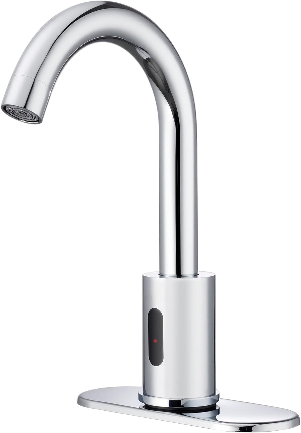 Touchless Bathroom Faucets for 1 or 3 Hole, Tall Body Automatic Bathroom Sink Faucets with Deck Plate,Silver Motion Sensor Commercial Faucets for Bathroom&Kitchen,360° Swivel Spout,Chrome