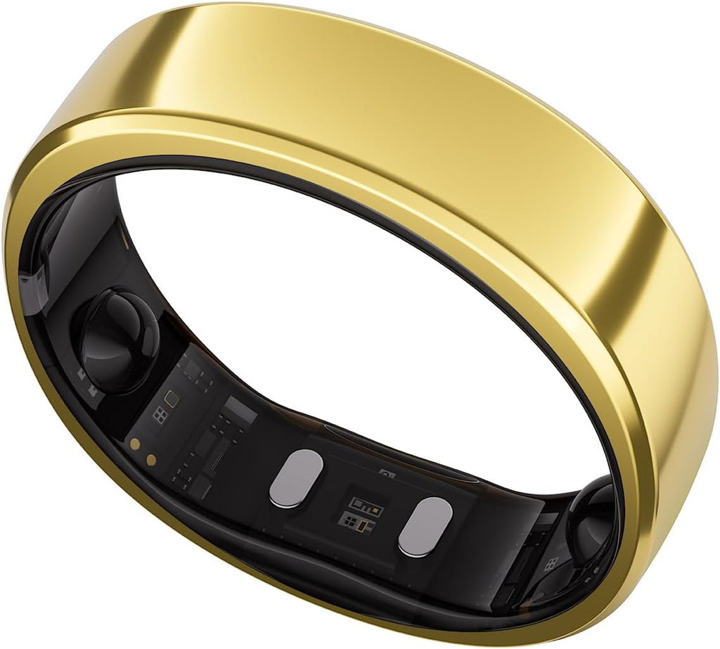 RingConn Gen 2, World’s First Smart Ring with Sleep Apnea Monitoring, No APP Subscription, 12-Day Battery Life, Stress/Heart Rate/Women's Health Tracker, Android & iOS Compatible (Gold, Size 12)
