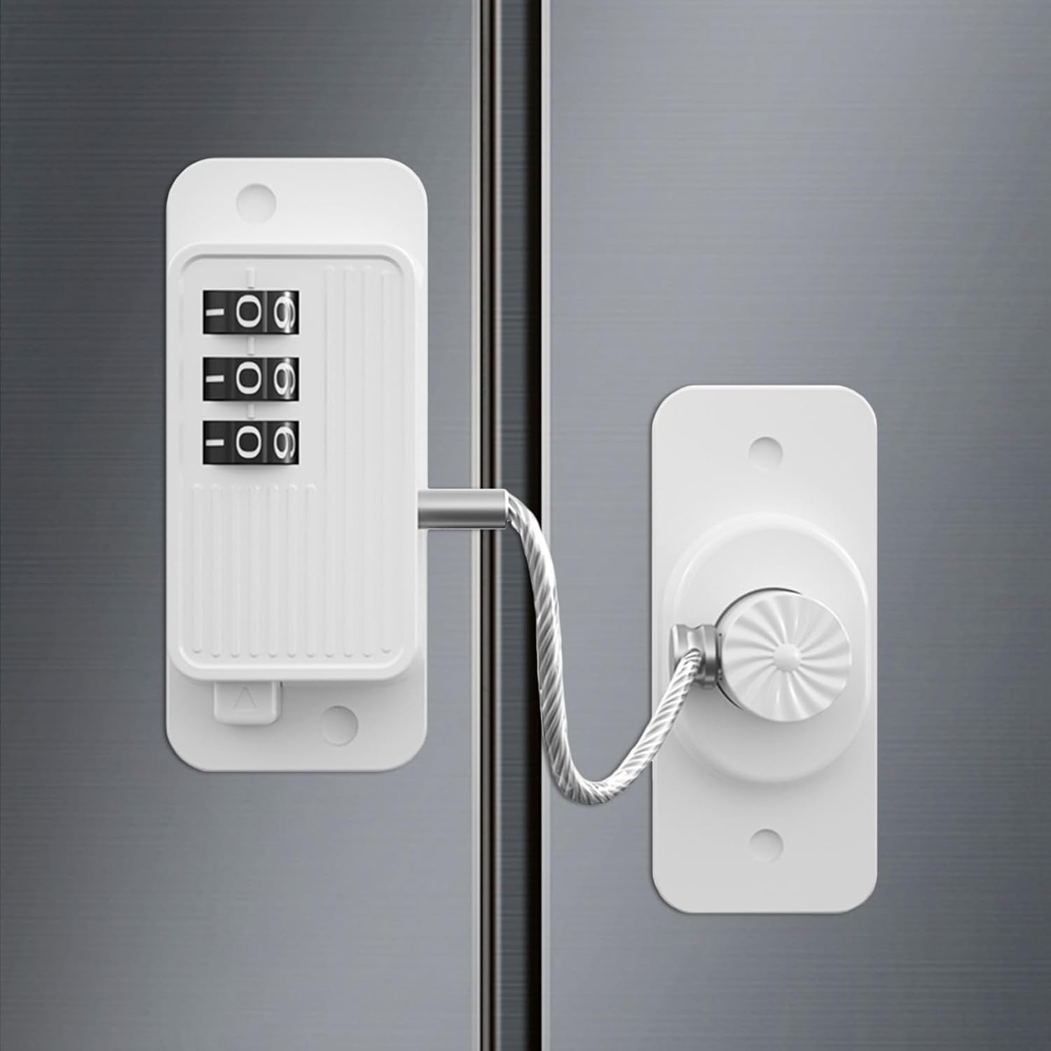 Heavy Duty Combination Refrigerator Lock (1 Pack) - Cabinet Locks Baby Proofing, No Drilling Adhesive Fridge Locks, for Fridge, Cabinets, Drawers, Window and Child Safety Cabinet Lock