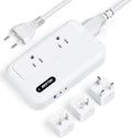 BESTEK 220v to 110v Converter with PD35w, 200w AC Voltage Converter US to Europe, Step Down Converter for Hair Straightener/Curling Iron with EU UK FR DE ES AU Travel Adapter (Unavailable Hair Dryer)