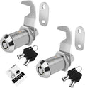 Tool Box Lock RV Storage Lock, 1-1/8" Cam Lock Keyed Alike, Toolbox Locks Replacement for File Cabinet Storage Door on Camper Mailbox Lock, Zinc Alloy (1-1/8 Inch 2 Pack)