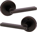 Kwikset Halifax Interior Passage Door Knob, Round Handle for Closet and Hallway Doors, Non-Locking Doorknob in Venetian Bronze, with Microban Protection