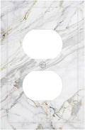 Outlet Covers Gray Gold Marble Abstract Modern Luxury 1 Gang Duplex Light Switch Cover Plate Decorative Switch Plate Covers Electrical Socket Cover for Bedroom Home Decor