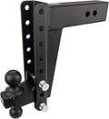 BulletProof Hitches - 3.0" Adjustable Heavy Duty Trailer Hitch (22,000 lb. Rating) - 10" Drop/Rise Trailer Hitch with 2" & 2-5/16" Dual Ball - Powder Coat, Solid Steel, Corrosion-Resistant