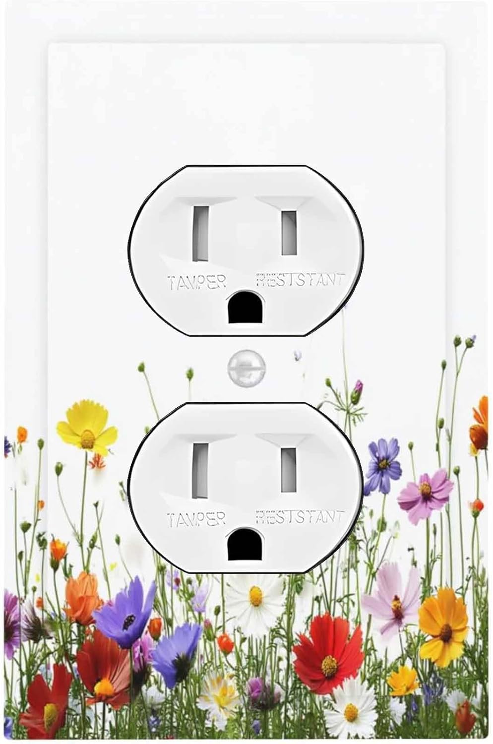 Outlet Covers Colorful Wildflowers Plant Floral Daisy 1 Gang Duplex Light Switch Cover Decorative Switch Plates Electrical Receptacle Faceplate Wall Plate For Bed Room Living Room Decor