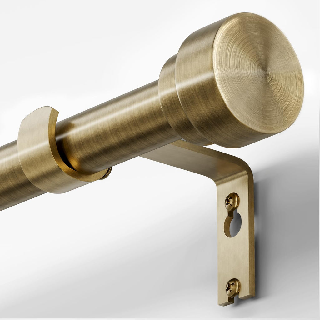 Oneach Heavy Duty Curtain Rods for Windows 28 to 48 Inch, 1 Inch Antique Bronze Curtain Rod, Adjustable Length Rod with Metal Finials, Modern Decorative for Bedroom Kitchen Living Room(16 to 60 Inch)