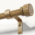 Weathered Wood Grain Curtain Rods for Windows 72 to 144 Inches 1" Diameter Boho Decorative Heavy Duty Window Curtain Rod Adjustable with Solid Finials for Living Room Bedroom Kitchen Farmhouse Outdoor