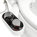 CLEAR REAR Bidet Attachment for Toilet Seat - Non-Electric, Self-Cleaning Dual Nozzle, Adjustable Water Pressure, Rear & Feminine Wash Hygienic Bathroom Upgrades - Fits Elongated Toilets (2 Pack)