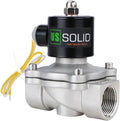 U.S. Solid 1 inch Stainless Steel Electric Solenoid Valve 110VAC Normally Closed Air Water