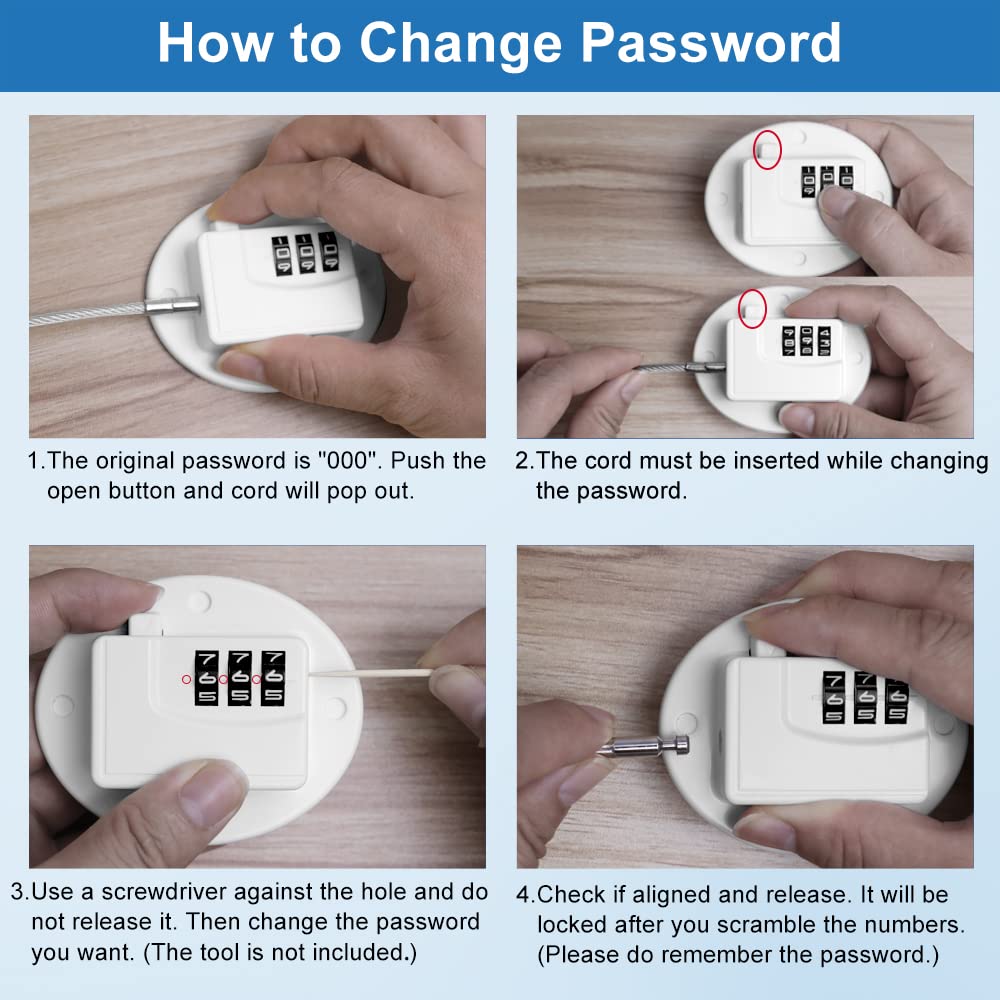 AOSITE Child Proof Fridge Lock, 2-Pack Keyless Digital Combination Lock | No-Drill Adhesive Safety Latches for Freezer & Refrigerator Doors, Prevent Kids Opening (White Refrigerator Lock Combination)